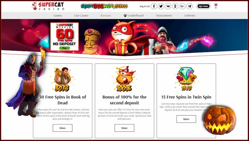 Super Cat Casino 60 Free Spins